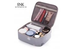 China Printed Pattern Oxford Fabric Double Zipper Makeup Storage Bag supplier