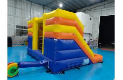 China PVC 4x4x3m Inflatable Combos Little Bounce House Kids Bouncy Castle With Slide supplier