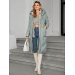 Detachable Lining Fashionable Thickened Down Jacket, down jacket, long women coat，for cold winter, hooked, warmest coat, unique fashion for sale