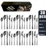Stainless Steel 30 Piece Cutlery Set Sophisticated Opulent Metal ODM for sale