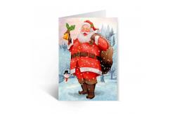 China Christmas Design Lenticular Gift Cards 3D Effect Customised 12x17cm Fold supplier