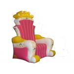 Hot Melding Pink 0.9mm Pvc Tarpaulin Inflatable  King Chair Sofa For Advertising for sale