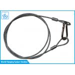Soft Eye Steel Wire Rope Sling Rubber Coated For Led Theatre Spotlights for sale