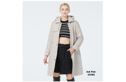 China Warm Autumn Spring Outerwear Women'S Spring Jacket With Hood Light Beige supplier