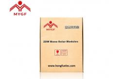 China Durable 20 Watt Monocrystalline Solar Panel Silver Black Frame Exterior supplier
