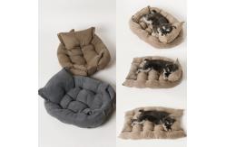 China Memory Foam Folding Pet Bed Mat Deformable Square Dog Crate Beds supplier