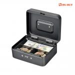 Multi Color Money Collection Safes / 3 Compartment Metal Cash Box Coin for sale