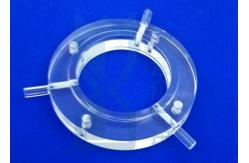 China Large Diameter Transparent Quartz Tube Flange For Chemical Pipe supplier