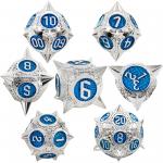Durable Polyhedron Metal RPG Dice Set Dragon And Dungeon 16mm Sparkle for sale