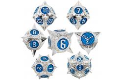 China Durable Polyhedron Metal RPG Dice Set Dragon And Dungeon 16mm Sparkle supplier