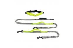 China Reflective Telescopic Dog Traction Rope Running Pull One / Two Double Head Traction supplier