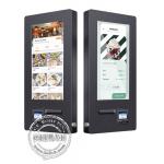 Outdoor Wall Mount Self Service Kiosk Contactless Payment With QR Scanner Printer for sale