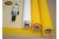 China Yellow 200 Micron  Monofilament Polyester Silk Screen Printing Mesh Logo Printed supplier