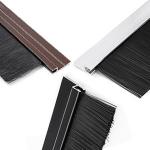 H Type Aluminum Alloy Gate Door Bottom Brush Strip Seal Brush 1 Meter for sale
