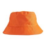 Personalised Orange Youth Bucket Hat , Solid Color Vented Urban Bucket Hats for sale