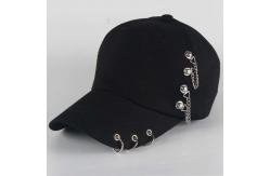 China Adult Casual Sturdy Adjustable Embroidered Baseball Caps With Piercing Rings Adjustable Strap supplier