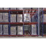 Large Heavy Duty Storage Racks / LIFO System Push Back Racking System Metal Material With Sliding Wheel for sale