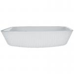 12mm Countertop Vanity Sinks Crystal Square Vessel Bathroom Scratch Resistant White