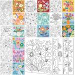 Pre Drawn Canvas Painting Kits Stretched Coloring Painting Canvas Boards With Brushes for sale