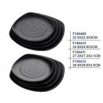 Black Melamine Plates 12 Inch Diameter Extra Large 14 Size for sale