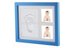 China Customized Baby Clay Imprint Kit Wood Clay Handprint And Footprint Frame supplier