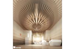 China Wooden Grain U Shape Stretch Aluminium Profile Ceiling Metal Suspended Profile Strip Ceiling supplier