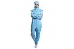 China Breathable Anti Static Garments ESD Dustproof Unisex Jumpsuit With Zipper supplier