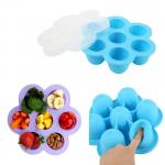 Round Silicone Ice Mold 7 Cavities Baby Silicone Food Mould 21*21*5CM