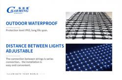 China Durable Curtain LED Mesh Screen 5005×440×15MM Transparent DC12V supplier