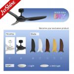 52 Inches White ABS Blade Remote Smart APP Control Ceiling Fan Without Light