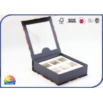 Visible Plastic Film Flip Lid Paper Printed Box Package With Insert