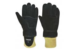 China Cowsplit Shell Wristlet Cuff Firefighter Work Gloves EN659 Certified supplier