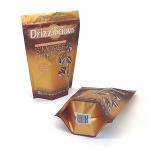 Gold Mini Aluminium Foil Stand Up Zipper Packing Bags Rice Cake Food Packaging for sale