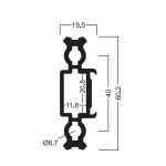 M1230 Octanorm Similar Drawing  Connector Bar for Maxia System Aluminum Profile, Aluminum Exhibition Booth Profiles for sale