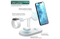 China Portable Fast Wireless Charger Station Three In One Charging Stand supplier