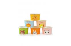 China Biodegradable 280ml Ice Cream Paper Cup With Plastic Lids Logo Printing supplier