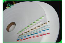 China 28gsm Width 28mm 33mm Food Grade Paper Roll For Drinking Straw Pipe supplier