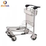Load 250KG Stainless Steel Airport Trolley 2 Tier 4 Wheels With Brakes for sale