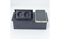 China Wireless Charger Aluminum Conference Office Table Socket Charger supplier