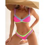 Bikini Swimming Suits For Summer Wear Lightweight Breathable Fabric Pink Color Fashion In Stock for sale