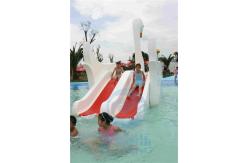 China Swan Kids Water Slide Fiberglass Pool Slide Splash Pad Customized supplier