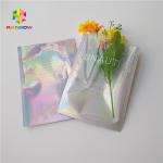 Three Side Sealed Cosmetic Packaging Bag Laster Film Material Glossy Varnish Surface for sale