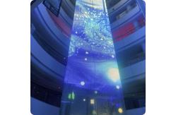 China Video Screen Wall Led Pixel Mesh Black Transparent For Advertising Events supplier