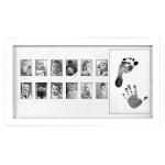 Fashionable Baby'S First Year Picture Frame Hand / Foot Prints Milestone Gifts for sale