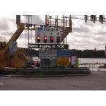 Single Pillar P25 4R2G Portable Traffic Signals , Motorway Electronic Signs For Traffic Management for sale