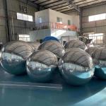 Mirror Ball Exclusive Event Memorable Settings Attraction Big Shiny Balls Inflatable Silver Deluxe Shiny Balloon Inflatable for sale