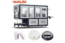 China Automatic Coffee Cup Plastic Lid Forming Machine HIPS / PVC Sheet Material supplier