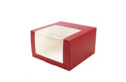 China Reusable Cookie Dessert Packaging Box Clear Window Paper Cupcakes Boxes With Inserts supplier