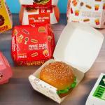 Wholesale Custom Printed Disposable Burger Boxes For Fast Food Takeaway for sale