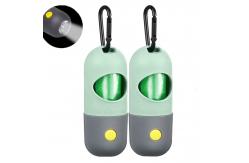 China Pill Shape LED Flashlight Pet Poop Dog Waste Bag Holder Dispenser supplier